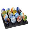Marble Display Holds 16 Marbles for 5/8"+ marbles - Marble Display Stands - Marble Holders - Sphere Display (Black) view 1