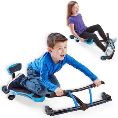 YBIKE Leap Self Propelled Ride On Drifting Racer Riding Toy for Boys and Girls Ages 4 9 - Blue