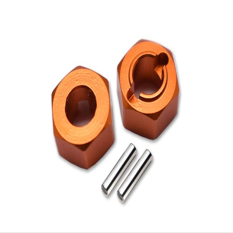 GPM for 1/18 Mini-T 2.0 Stadium Truck LOS01015 Aluminum Rear Wheel HEX ADAPTERS 5MM THICK-4PC Set (Orange)