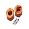 GPM for 1/18 Mini-T 2.0 Stadium Truck LOS01015 Aluminum Rear Wheel HEX ADAPTERS 5MM THICK-4PC Set (Orange) view 1