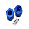 GPM for 1/18 Mini-T 2.0 Stadium Truck LOS01015 Aluminum Rear Wheel HEX ADAPTERS 5MM THICK-4PC Set (Blue) view 1