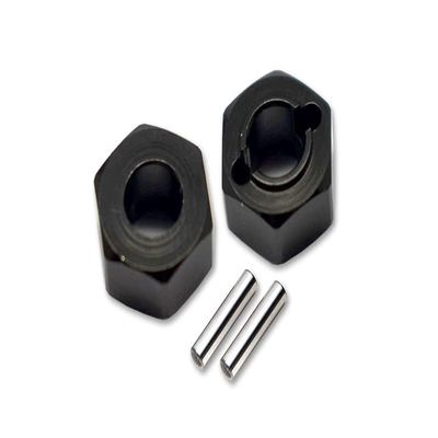 GPM for 1/18 Mini-T 2.0 Stadium Truck LOS01015 Aluminum Rear Wheel HEX ADAPTERS 5MM THICK-4PC Set (Black)