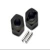 GPM for 1/18 Mini-T 2.0 Stadium Truck LOS01015 Aluminum Rear Wheel HEX ADAPTERS 5MM THICK-4PC Set (Black) view 1