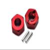GPM for 1/18 Mini-T 2.0 Stadium Truck LOS01015 Aluminum Rear Wheel HEX ADAPTERS 5MM THICK-4PC Set (red) view 1