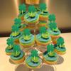 24 PCS Lucky Four Leaf Clover Cupcake Toppers Green Glitter St.Patrick's Day Shamrock Cupcake Picks St Patrick's Day Baby Shower Birthday Party Cake Decorations Supplies view 4