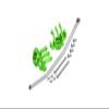 GPM for 1/10 RBX10 RYFT Rock Bouncer AXI03005 Aluminum Front Knuckle ARM with Steering Rod -13PC Set (Green) view 1