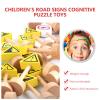 Totority Wooden Road Construction Traffic Sign 50pcs Toy Street Signs Small Toy Cars and Other Diecast Vehicles view 2
