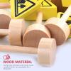 Totority Wooden Road Construction Traffic Sign 50pcs Toy Street Signs Small Toy Cars and Other Diecast Vehicles view 4