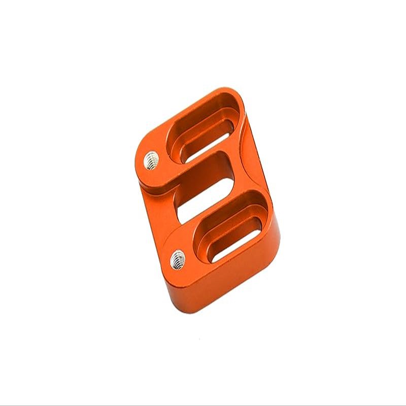 GPM 1Pc Set Upgrades Aluminum Front Knuckle Servo Mount for 1/6 4WD SCX6 Jeep Jlu Wrangler (AXI05000) & 1/6 4WD SCX6 Trial Honcho (AXI05001) RC Cars (Orange)