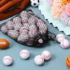 40 Pcs Mini Foam Baseballs 1.18 Inch Stress Balls with Drawstring Mesh Bag Baseball Party Favors Soft Foam Mini Sport Ball for Anxiety Relief Relaxation Part view 4