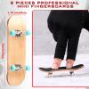2 Pieces Wooden Finger Skateboard Park Mini Finger Boards Toy Professional Skateboard with Mini Screws Driver Fingertip Movement Novelty Toys for Teens and Adults view 2