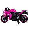 Kids Motorcycle,Tamco 12V Motorcycle for Kids 3 4 5 6 Years Boys Girls 12v7ah Ride on Toy with Training Wheels/Manual Throttle/Drive by Hand/Lightting Wheels (Pink) view 2