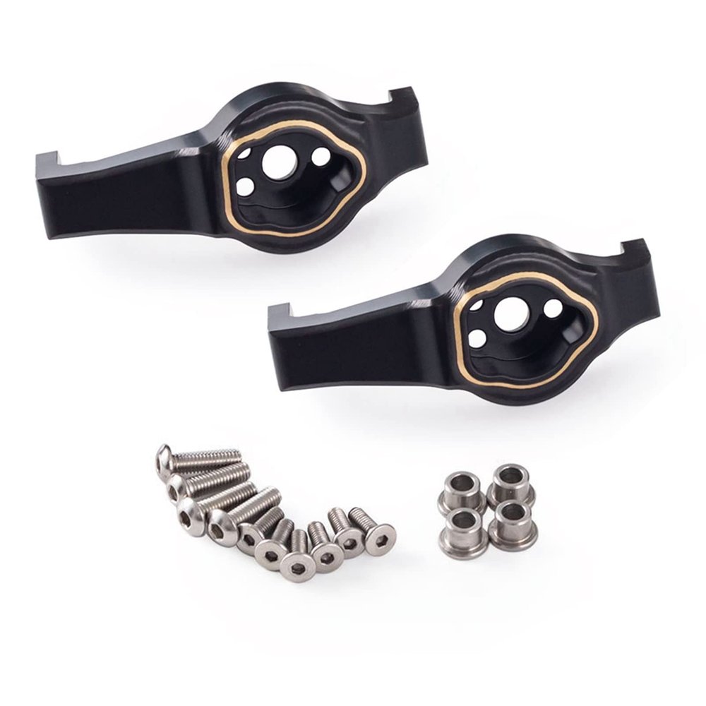 kingsea 2Pcs Brass Caster Blocks Portal Drive C Hub Carrier for 1/10 RC Car Traxxas TRX4 TRX6