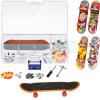 5 Packs DIY Mini Finger Skateboard Fingerboard Kit with Box and Replacement Accessories for Teens Adults Fingertip Movement Novelty Toys view 1