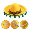 TOPZEA 9 Pack Cinco De Mayo Sombrero Hat, Fabric and Straw Mini Mexican Hats Headband, Birthday Party Decorations Small Festival Hat, Carnival Costume Outfit Fun Photo Props view 3