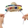 TOPZEA 9 Pack Cinco De Mayo Sombrero Hat, Fabric and Straw Mini Mexican Hats Headband, Birthday Party Decorations Small Festival Hat, Carnival Costume Outfit Fun Photo Props view 4