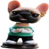 Bobble Head Dog Figurines Head Dog Ornament Realistic Puppy Model Toy for Car Vehicle Home Decoration - Green view 3