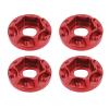 kingsea 4Pcs/Set Aluminum Alloy 12mm Hex Wheel Hub adapters Compatible with Axial Scx10 Trx4 1/10 RC Crawler 1.9inch 2.2inch Wheel Rim (Red, 6mm) view 1