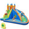 HONEY JOY Inflatable Water Slide, Giant Water Park Castle Bouncy House for Backyard, Climbing Wall, Splash Pool, Outdoor Blow up Water Slides Inflatables for Kids and Adults(with 480w Blower) view 1