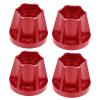 kingsea 4Pcs/Set Aluminum Alloy 12mm Hex Wheel Hub adapters Compatible with Axial Scx10 Trx4 1/10 RC Crawler 1.9inch 2.2inch Wheel Rim (Red, 18mm) view 1