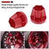 kingsea 4Pcs/Set Aluminum Alloy 12mm Hex Wheel Hub adapters Compatible with Axial Scx10 Trx4 1/10 RC Crawler 1.9inch 2.2inch Wheel Rim (Red, 18mm) view 3