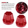 kingsea 4Pcs/Set Aluminum Alloy 12mm Hex Wheel Hub adapters Compatible with Axial Scx10 Trx4 1/10 RC Crawler 1.9inch 2.2inch Wheel Rim (Red, 18mm) view 4