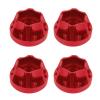 kingsea 4Pcs/Set Aluminum Alloy 12mm Hex Wheel Hub adapters Compatible with Axial Scx10 Trx4 1/10 RC Crawler 1.9inch 2.2inch Wheel Rim (Red, 12mm) view 1