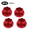 kingsea 4Pcs/Set Aluminum Alloy 12mm Hex Wheel Hub adapters Compatible with Axial Scx10 Trx4 1/10 RC Crawler 1.9inch 2.2inch Wheel Rim (Red, 12mm) view 2