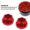 kingsea 4Pcs/Set Aluminum Alloy 12mm Hex Wheel Hub adapters Compatible with Axial Scx10 Trx4 1/10 RC Crawler 1.9inch 2.2inch Wheel Rim (Red, 12mm) view 3