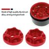 kingsea 4Pcs/Set Aluminum Alloy 12mm Hex Wheel Hub adapters Compatible with Axial Scx10 Trx4 1/10 RC Crawler 1.9inch 2.2inch Wheel Rim (Red, 9mm) view 3