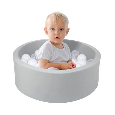 WINTECY Small Memory Foam Ball Pit for Kids, Soft Ball Pool Round Ball Pit for Toddlers Play(Balls are NOT Included)
