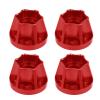 kingsea 4Pcs/Set Aluminum Alloy 12mm Hex Wheel Hub adapters Compatible with Axial Scx10 Trx4 1/10 RC Crawler 1.9inch 2.2inch Wheel Rim (Red, 15mm) view 1