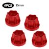 kingsea 4Pcs/Set Aluminum Alloy 12mm Hex Wheel Hub adapters Compatible with Axial Scx10 Trx4 1/10 RC Crawler 1.9inch 2.2inch Wheel Rim (Red, 15mm) view 2