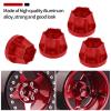 kingsea 4Pcs/Set Aluminum Alloy 12mm Hex Wheel Hub adapters Compatible with Axial Scx10 Trx4 1/10 RC Crawler 1.9inch 2.2inch Wheel Rim (Red, 15mm) view 3