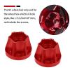 kingsea 4Pcs/Set Aluminum Alloy 12mm Hex Wheel Hub adapters Compatible with Axial Scx10 Trx4 1/10 RC Crawler 1.9inch 2.2inch Wheel Rim (Red, 15mm) view 4