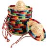 Frcctre 12 Pack Mini Mexican Hat Natural Straw Sombrero Party Hats, 5.5 Inch Carnival Mexican Birthday Cinco de Mayo Costume Hats Party Dolls Pets Decoration view 1