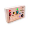 LED Light Switch Busy Board Montessori Toy Button Busy Board Kids Wooden Control Panel Kids Toy Activity Sensory Board Fidget Toy for Toddlers 1 2 3 Year Old view 1