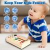 LED Light Switch Busy Board Montessori Toy Button Busy Board Kids Wooden Control Panel Kids Toy Activity Sensory Board Fidget Toy for Toddlers 1 2 3 Year Old view 2