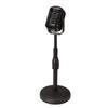 Facmogu Vintage Desktop Microphone Prop Model with Adjustable Stand, Classic Retro Style Fake Microphone Prop for Home Decro Costume Role Play & Game Night - Black view 2