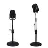 Facmogu Vintage Desktop Microphone Prop Model with Adjustable Stand, Classic Retro Style Fake Microphone Prop for Home Decro Costume Role Play & Game Night - Black view 3