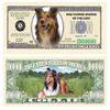 American Art Classics Collie Dog Million Dollar Bill - (Pack of 100) - Best Gift Or Keepsake for Collie Lovers view 1