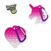 Mini Micro Pop It Fidget Toy 2 Pack (Heart and Unicorn) view 1