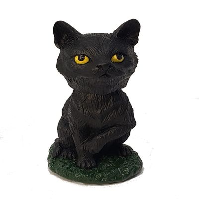 Animal Den Black Cat Bobblehead Figure Statue for Car Dashboard