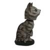Animal Den Tabby Cat Bobblehead Figure Statue Gift for Car Dashboard Silver view 2