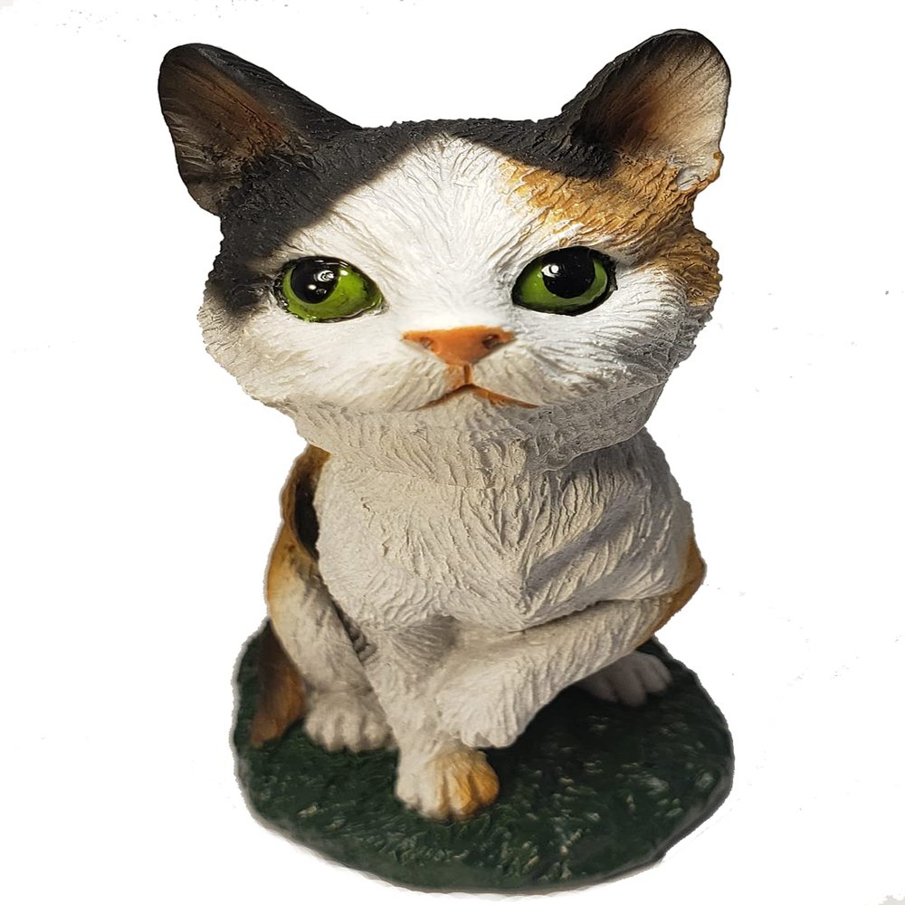 Animal Den Calico Cat Bobblehead Figure Statue for Car Dashboard