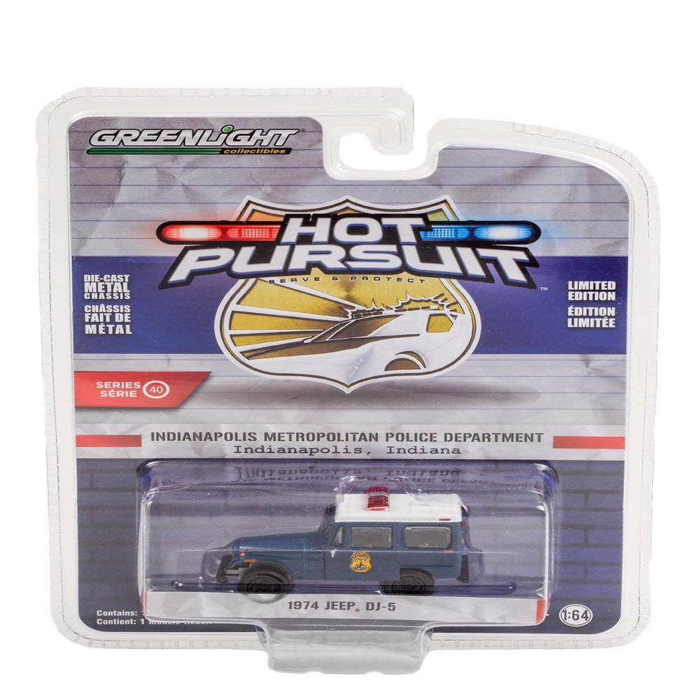 Greenlight 1:64 Hot Pursuit Series 40-1974 DJ-5 - Indianapolis Metropolitan Police Department 42980-A [Shipping from Canada]