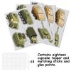 18pcs Camo Glitter Army Soldier Military Dessert Cupcake Topper Tank Truck Theme Decor Supplies Baby Shower Man Boy Happy Birthday Party Decorations view 3