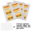 18pcs Gold Glitter Dessert Cupcake Topper Foody Fast Food Hot Dog Bun Bread Hamburger Dachshund Theme Decor Supplies Baby Shower Boy Girl Happy Birthday Decorations view 3