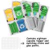 18pcs Green Glitter Dessert Cupcake Topper Garbage Truck Trash Cans Truck Waste Management Recycling Theme Decorations Boy Girl Happy Birthday Party Decor Supplies view 3