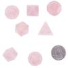 Nupuyai Healing Rose Quartz Crystal D&D Polyhedral Dice Set with Box for Dungeons and Dragons, Set of 7 Table Top Game Dice for RPG MTG Roleplaying Collection view 2